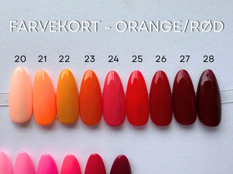 Farvekort – orange/rød